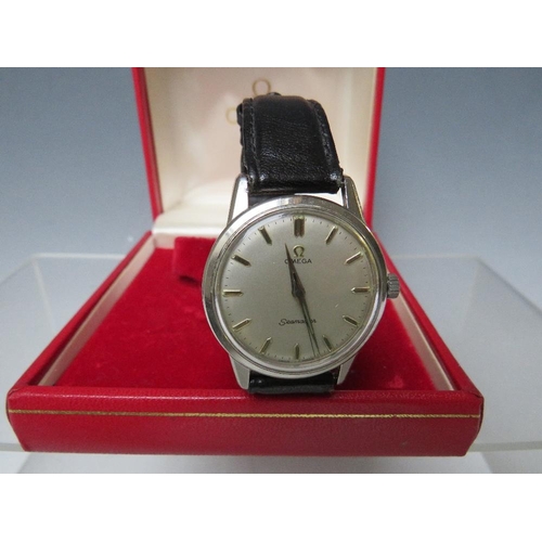 206 - AN OMEGA SEAMASTER WRISTWATCH IN ORIGINAL BOX, Dia. 3.5 cm, box A/F