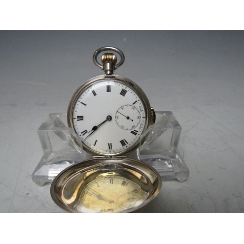 207 - A VINTAGE 925 SILVER QUARTER REPEATING POCKET WATCH, Dia. 56 cm