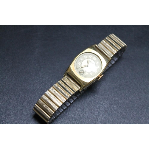 216 - A MEDANA ROLLED GOLD 'SPORT' WATCH, on replacement expandable bracelet, W 2.5 cmCondition Report:pro... 