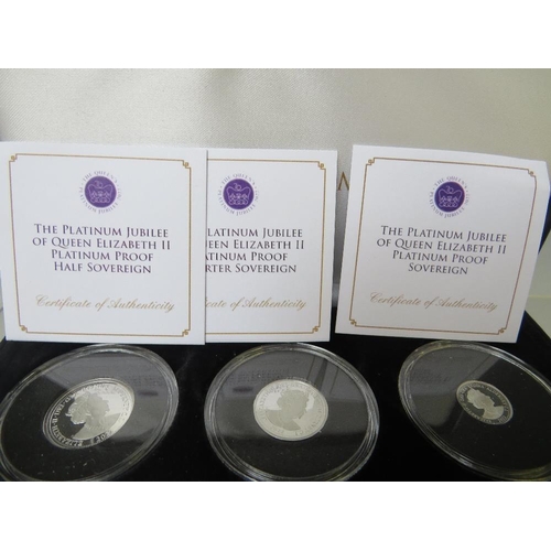 222 - JUBILEE MINT 2022 PLATINUM SOVEREIGN THREE COIN SET