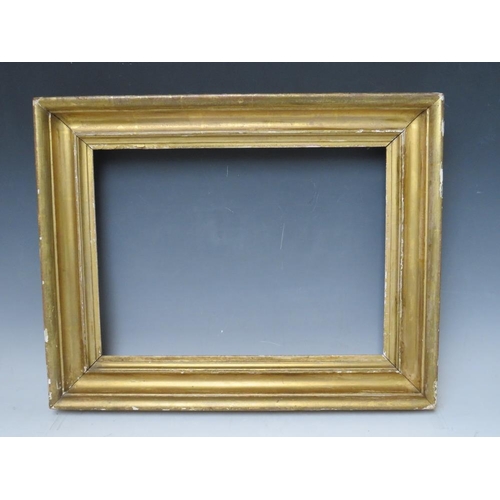 30 - A 19TH CENTURY GILT FRAME, frame W 6.5 cm, rebate 38 x 28 cm