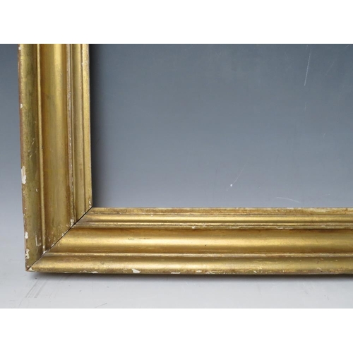 30 - A 19TH CENTURY GILT FRAME, frame W 6.5 cm, rebate 38 x 28 cm