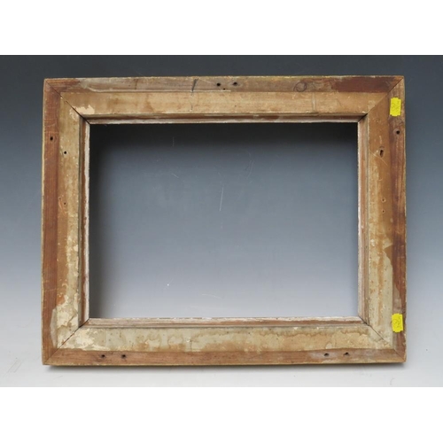 30 - A 19TH CENTURY GILT FRAME, frame W 6.5 cm, rebate 38 x 28 cm