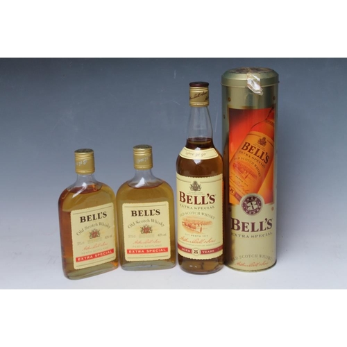 318 - 1 BOTTLE OF BELL'S 8 YEARS OLD WHISKY IN ORIGINAL GIFT TIN, together with 2 37.5cl bottles (3)