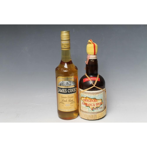 321 - 1 BOTTLE OF ORIGINAL JAMAICA RUM, together with 1 bottle of James Cook dark rum (2)