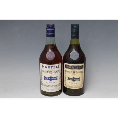 322 - 2 VINTAGE BOTTLES OF MARTELL THREE STAR COGNAC