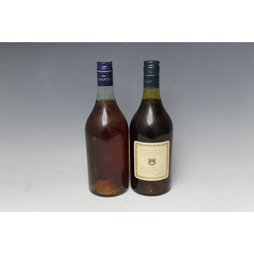 322 - 2 VINTAGE BOTTLES OF MARTELL THREE STAR COGNAC