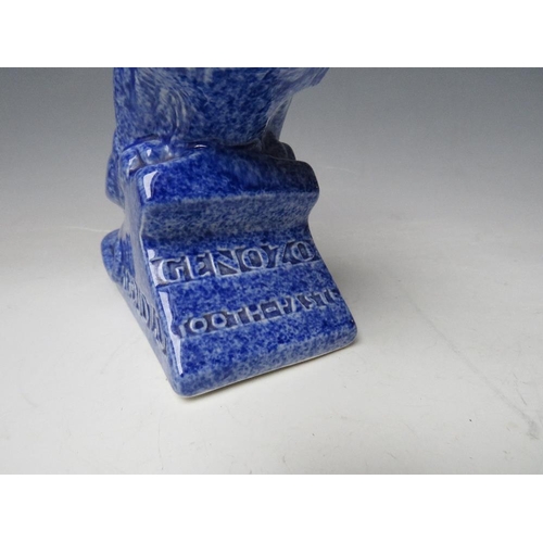 336 - AN ASHSTEAD POTTERS (1923-35) LION ADVERTISING FIGURE, for Genozo toothpaste, in a blue glaze, H 19 ... 