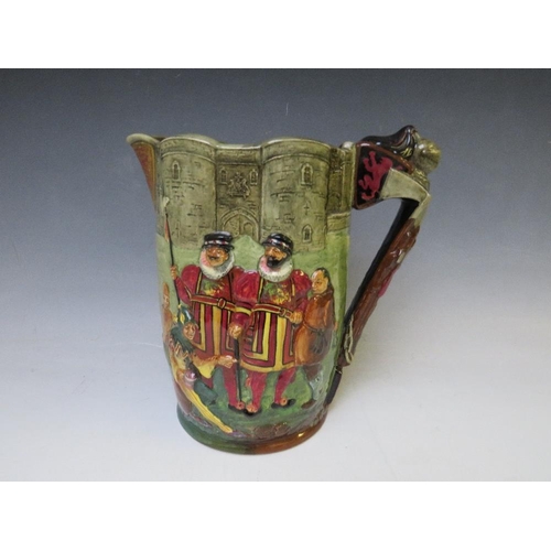 363 - A ROYAL DOULTON 'THE TOWER OF LONDON' JUG, No. 132 / 500, H 24 cm