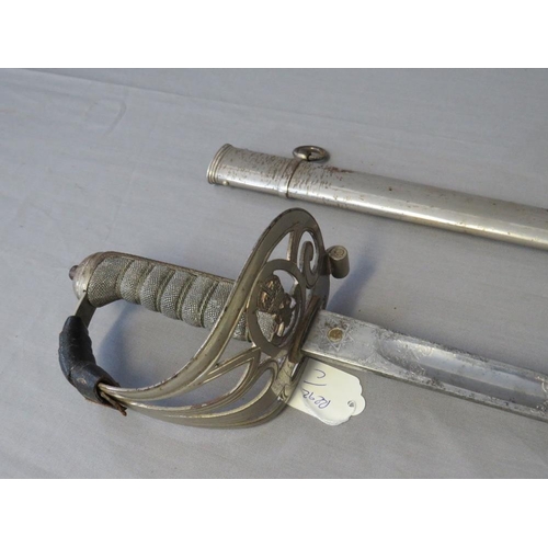 408 - AN EDWARD VII INFANTRY OFFICERS SWORD, with engraved blade, makers mark for Pulford & Sons., St Jame... 