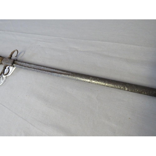 409 - A 17TH CENTURY RAPIER IN RELIC CONDITION, steel pommel and guard, with part wire wrapped grip, L 72 ... 