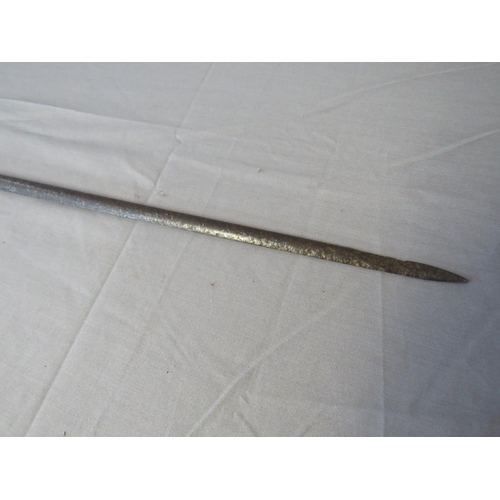 409 - A 17TH CENTURY RAPIER IN RELIC CONDITION, steel pommel and guard, with part wire wrapped grip, L 72 ... 