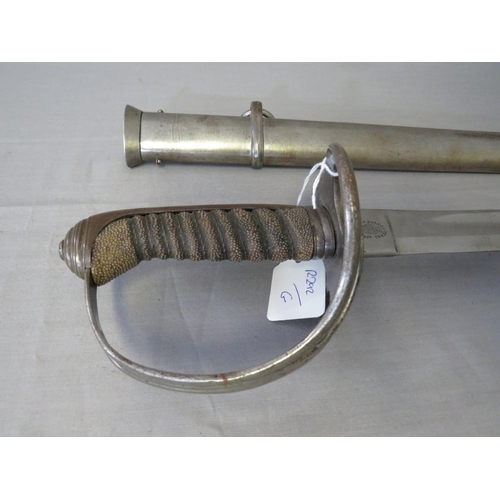 412 - A 19TH CENTURY CAVALRY SABRE, makers mark Ballesteros, Armas Toledo, the style based on a British 18... 