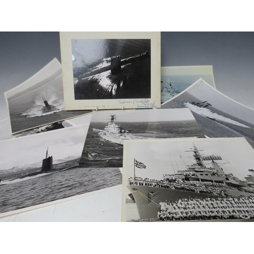 424 - A COLLECTION OF 1970s PHOTOGRAPHS OF BRITISH WARSHIPS AND SUBMARINES, to include examples of HMS Ark... 