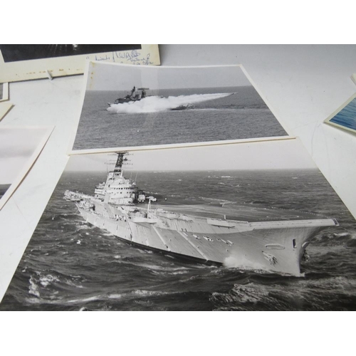 424 - A COLLECTION OF 1970s PHOTOGRAPHS OF BRITISH WARSHIPS AND SUBMARINES, to include examples of HMS Ark... 