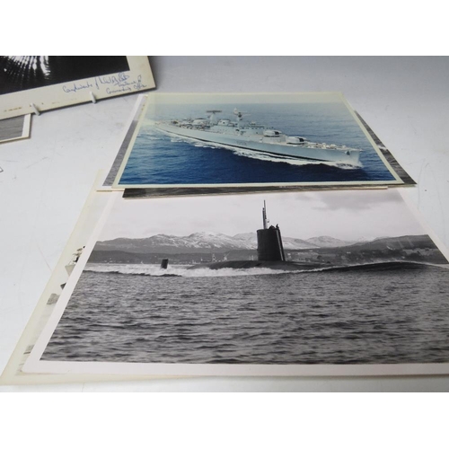 424 - A COLLECTION OF 1970s PHOTOGRAPHS OF BRITISH WARSHIPS AND SUBMARINES, to include examples of HMS Ark... 