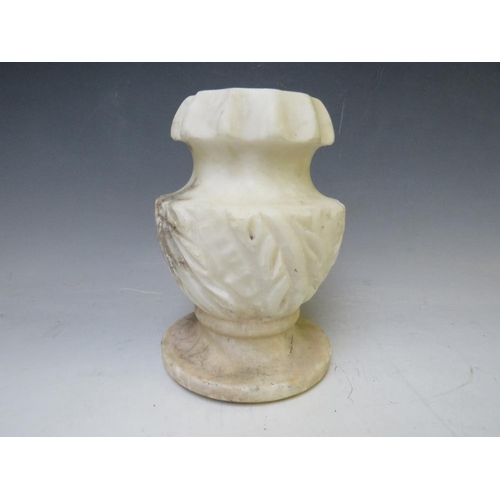 468 - A 19TH CENTURY ALABASTER VASE