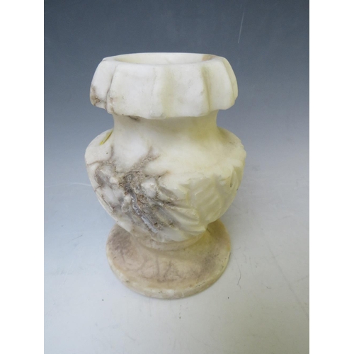 468 - A 19TH CENTURY ALABASTER VASE