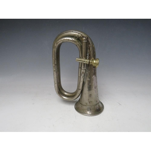 470 - A MILITARY BUGLE BY BUTLER OF LONDON & DUBLIN, L 18 cm