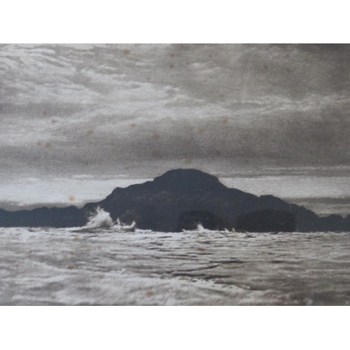 8 - W. CALDERWOOD AULD (XIX-XX). Stormy coastal scene 'Off Tiree', signed in pencil lower right, aquatin... 