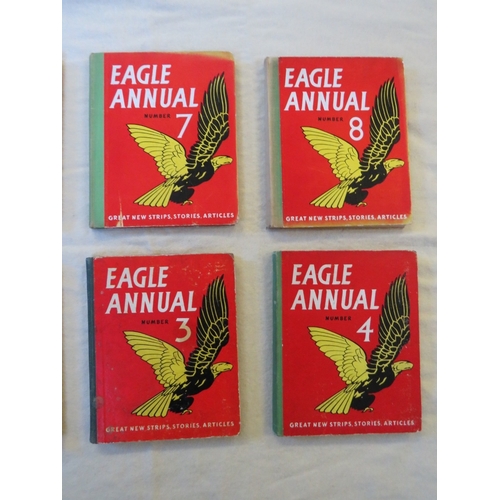 98 - EAGLE ANNUALS 1 - 8, together with Beano Annual 1966, Huckleberry Hound Annual and various other vin... 