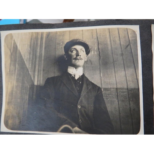 227 - A TRAY OF ASSORTED EPHEMERA TO INCLUDE MILITARY INTEREST RELATING TO 'BERTIE BIGGAR',  ASSORTED  PHO... 