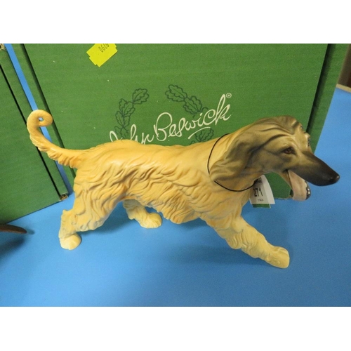 271 - A BESWICK MATT AFGHAN HOUND TOGETHER WITH A BESWICK MATT THRUSH BOXED