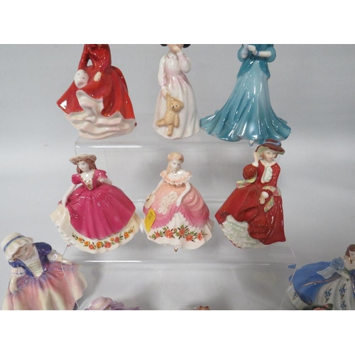 300 - A COLLECTION OF ASSORTED DOULTON AND COALPORT SMALL FIGURINES