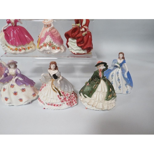 300 - A COLLECTION OF ASSORTED DOULTON AND COALPORT SMALL FIGURINES