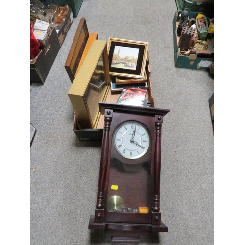 169 - TWO TRAYS OF ASSORTED ACCESSORIES TO INCLUDE CLOCK, VINTAGE TEDDY BEAR ETC