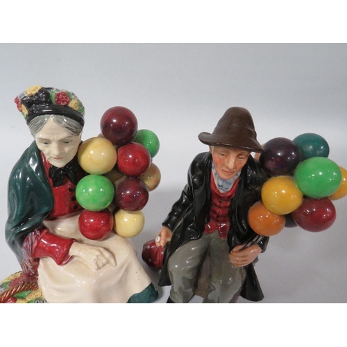 291 - A ROYAL DOULTON THE BALLOON MAN TOGETHER WITH ROYAL DOULTON THE OLD BALLOON SELLER