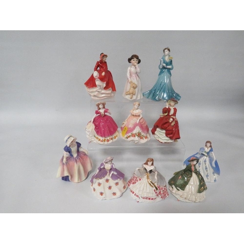 300 - A COLLECTION OF ASSORTED DOULTON AND COALPORT SMALL FIGURINES