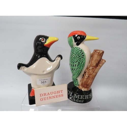 301 - A COLLECTION OF CARLTON WARE STYLE BREWERY FIGURE GUINNESS AND BULMERS (6)