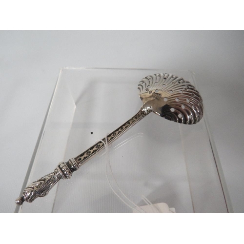 331 - A HALLMARKED SILVER SIFTER SPOON