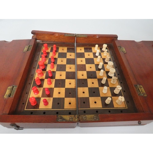 342 - A TRAVELLING CHESS SET