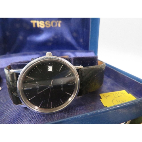 378 - A BOXED GENTS TISSOT WRISTWATCH TOGETHER WITH A LADIES BOXED TISSOT WRISTWATCH