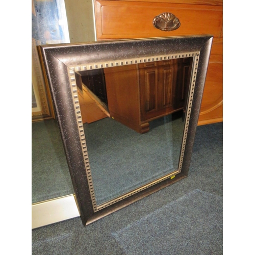 851 - TWO MODERN RECTANGULAR WALL MIRRORS