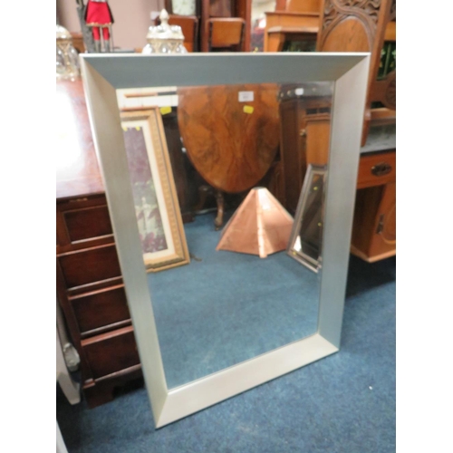 851 - TWO MODERN RECTANGULAR WALL MIRRORS