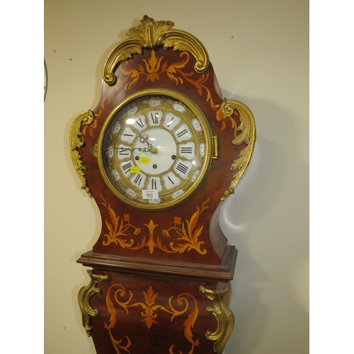 862 - A MODERN DECORATIVE FRENCH LONGCASE CLOCK WITH ENAMELLED DIAL - H 202 CM