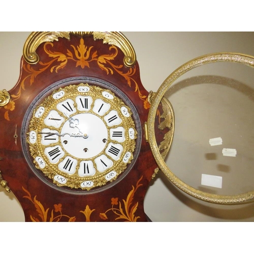 862 - A MODERN DECORATIVE FRENCH LONGCASE CLOCK WITH ENAMELLED DIAL - H 202 CM