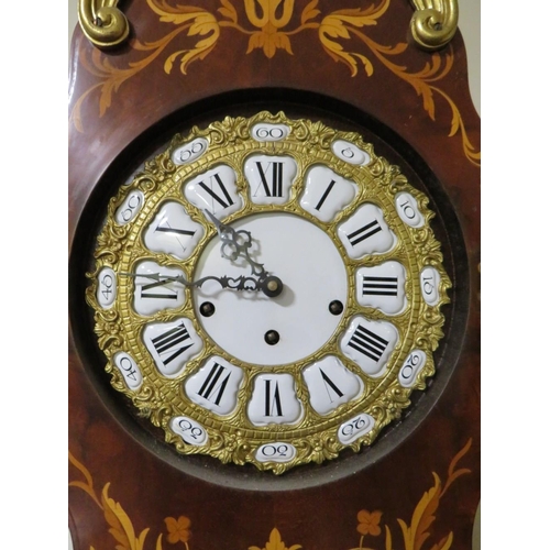 862 - A MODERN DECORATIVE FRENCH LONGCASE CLOCK WITH ENAMELLED DIAL - H 202 CM