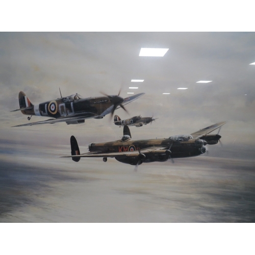 19 - MEMORIAL FLIGHT' - A SIGNED RAF PRINT