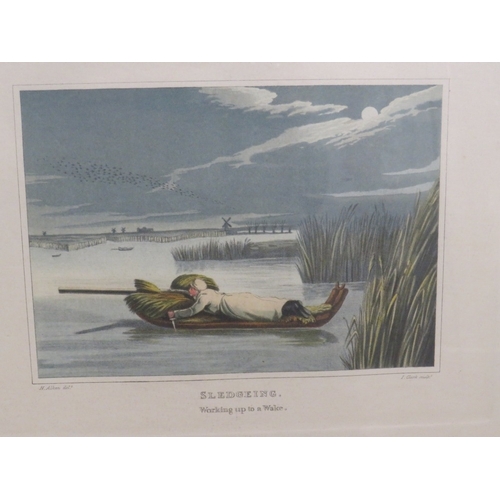 23 - A LARGE 'BREAKING COVER' HUNTING PRINT AND A PAIR OF SPORTING PRINTS (3)