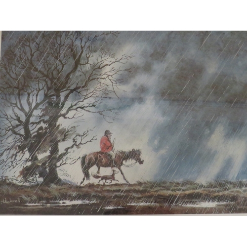 35 - A SET OF FOUR FRAMED AND GLAZED NORMAN THELWELL SIGNED PRINTS