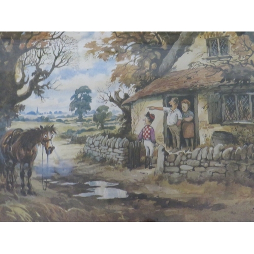 35 - A SET OF FOUR FRAMED AND GLAZED NORMAN THELWELL SIGNED PRINTS