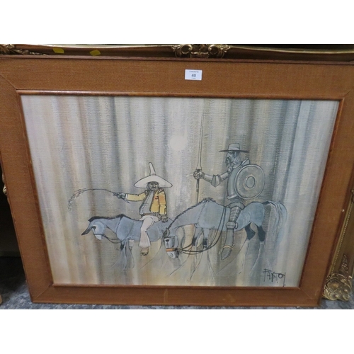 40 - A COLLECTION OF MID CENTURY ARTWORK INCLUDING A PAYNTON PRINT ETC (7)