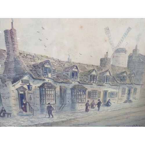 47 - A PAIR OF FRAMED AND GLAZED PAUL BRADDON WATERCOLOURS OF TOWN SCENES