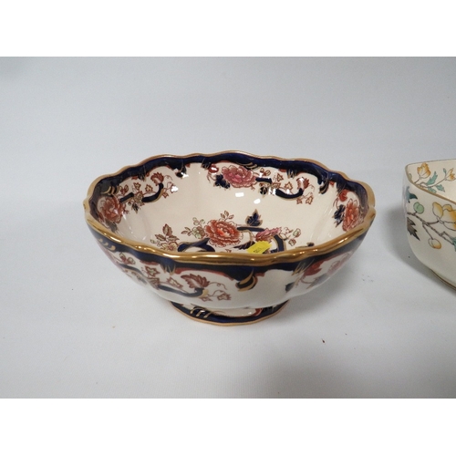 241 - A MASON MANDALAY BOWL TOGETHER WITH A MASONS PEONY BOWL