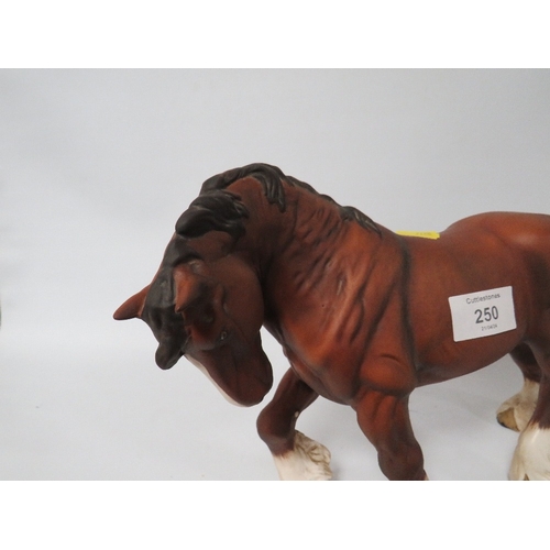 250 - A LARGE BESWICK MATT SHIRE HORSE