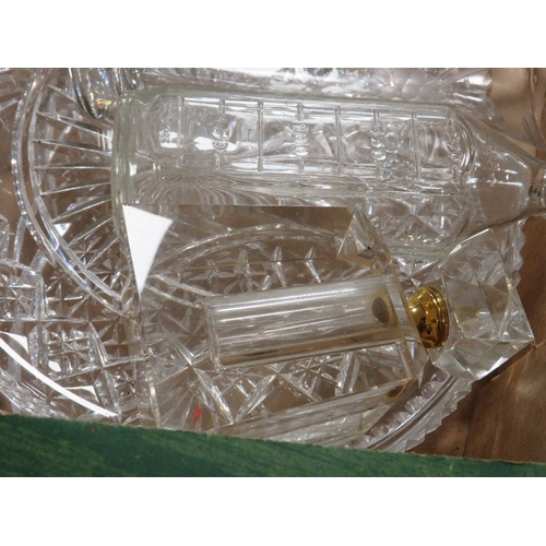 80 - TWO TRAYS OF CUT GLASS